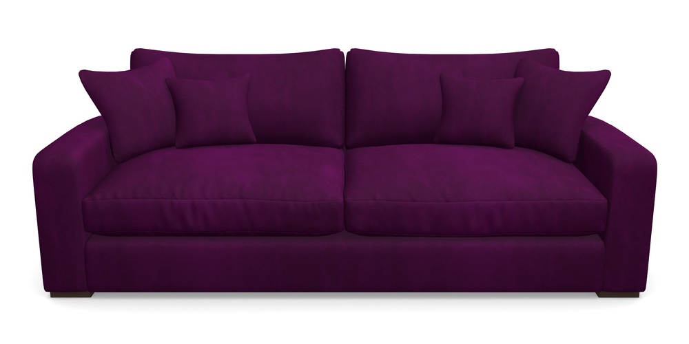 Product photograph of Stockbridge 4 Seater Sofa In House Clever Velvet - Aubergine from Sofas and Stuff Limited