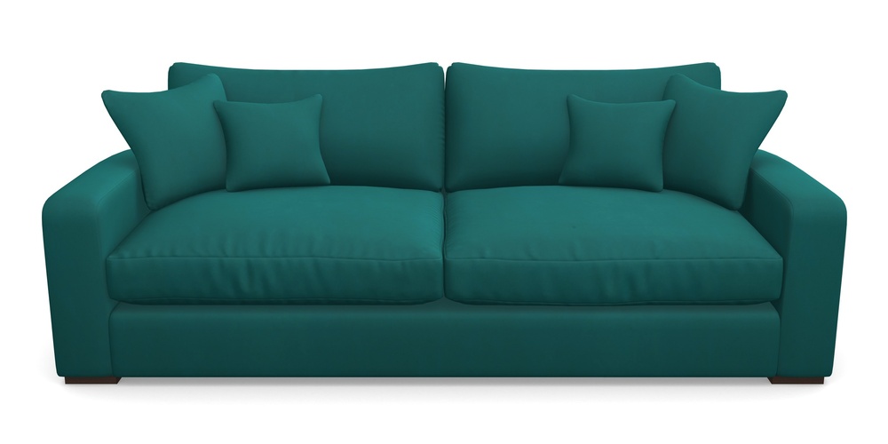 Product photograph of Stockbridge 4 Seater Sofa In House Clever Velvet - Teal from Sofas and Stuff Limited