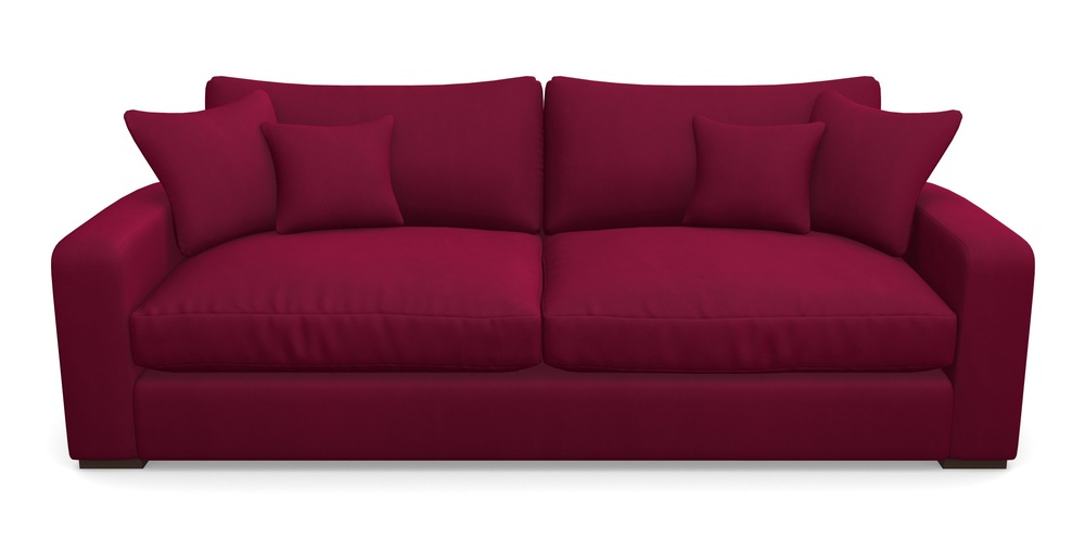 Product photograph of Stockbridge 4 Seater Sofa In House Clever Velvet - Wine from Sofas and Stuff Limited