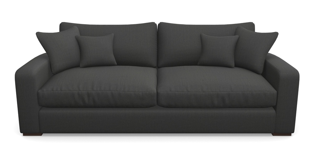 Product photograph of Stockbridge 4 Seater Sofa In House Velvet - Charcoal from Sofas and Stuff Limited