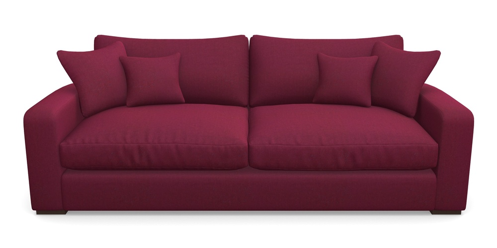 Product photograph of Stockbridge 4 Seater Sofa In House Velvet - Claret from Sofas and Stuff Limited