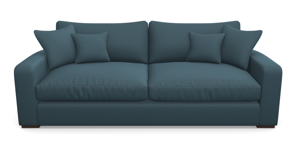 Product photograph of Stockbridge 4 Seater Sofa In House Velvet - Petrol from Sofas and Stuff Limited