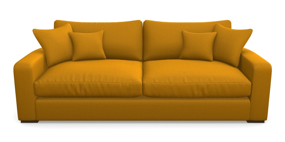 Product photograph of Stockbridge 4 Seater Sofa In House Velvet - Saffron from Sofas and Stuff Limited