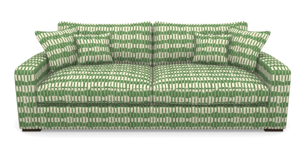 Product photograph of Stockbridge 4 Seater Sofa In V A Brompton Collection - Ikat - Basil from Sofas and Stuff Limited