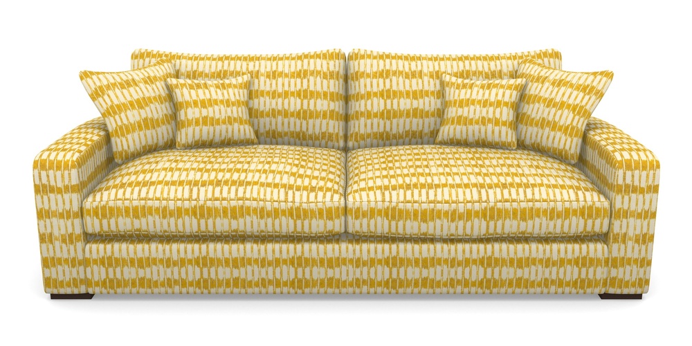 Product photograph of Stockbridge 4 Seater Sofa In V A Brompton Collection - Ikat - Corn from Sofas and Stuff Limited