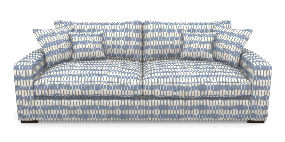 Product photograph of Stockbridge 4 Seater Sofa In V A Brompton Collection - Ikat - Morning Blue from Sofas and Stuff Limited