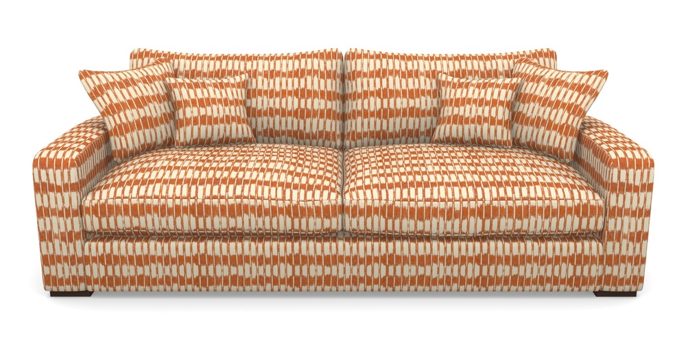 Product photograph of Stockbridge 4 Seater Sofa In V A Brompton Collection - Ikat - Terracotta from Sofas and Stuff Limited