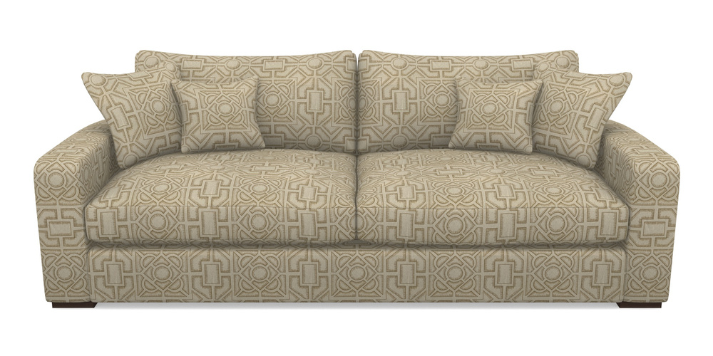 Product photograph of Stockbridge 4 Seater Sofa In Rhs Collection - Large Knot Garden Linen - Gold from Sofas and Stuff Limited