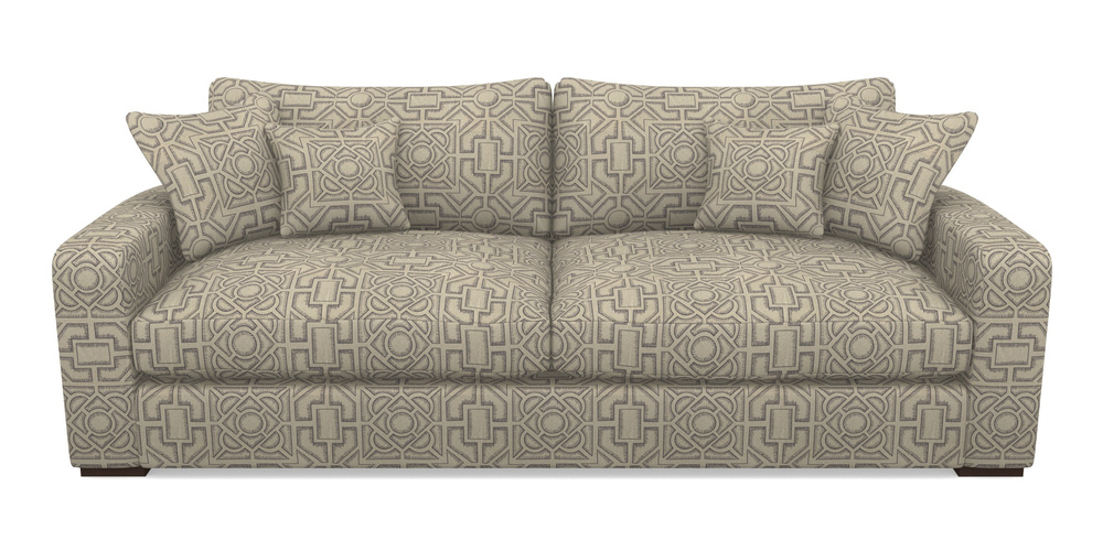 Product photograph of Stockbridge 4 Seater Sofa In Rhs Collection - Large Knot Garden Linen - Grey from Sofas and Stuff Limited