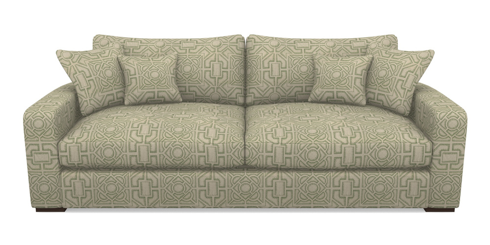 Product photograph of Stockbridge 4 Seater Sofa In Rhs Collection - Large Knot Garden Linen - Green from Sofas and Stuff Limited