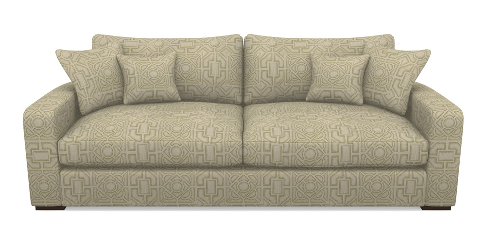 Product photograph of Stockbridge 4 Seater Sofa In Rhs Collection - Large Knot Garden Linen - Olive from Sofas and Stuff Limited