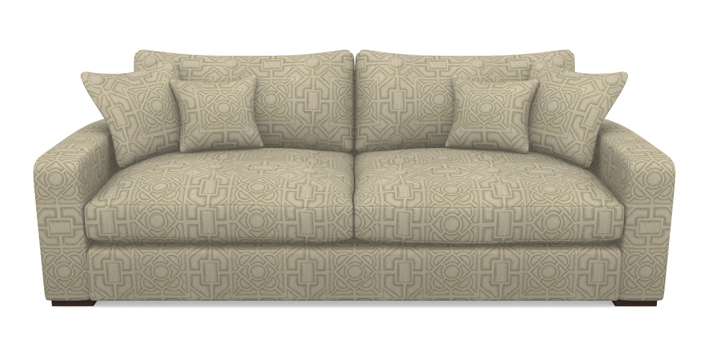 Product photograph of Stockbridge 4 Seater Sofa In Rhs Collection - Large Knot Garden Linen - Pistachio from Sofas and Stuff Limited