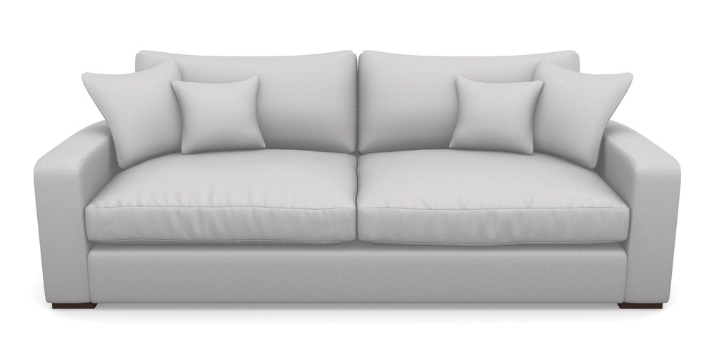 Product photograph of Stockbridge 4 Seater Sofa In Plain Linen Cotton - Seal from Sofas and Stuff Limited