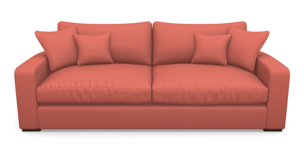 Product photograph of Stockbridge 4 Seater Sofa In Plain Linen Cotton - Tequila Sunset from Sofas and Stuff Limited