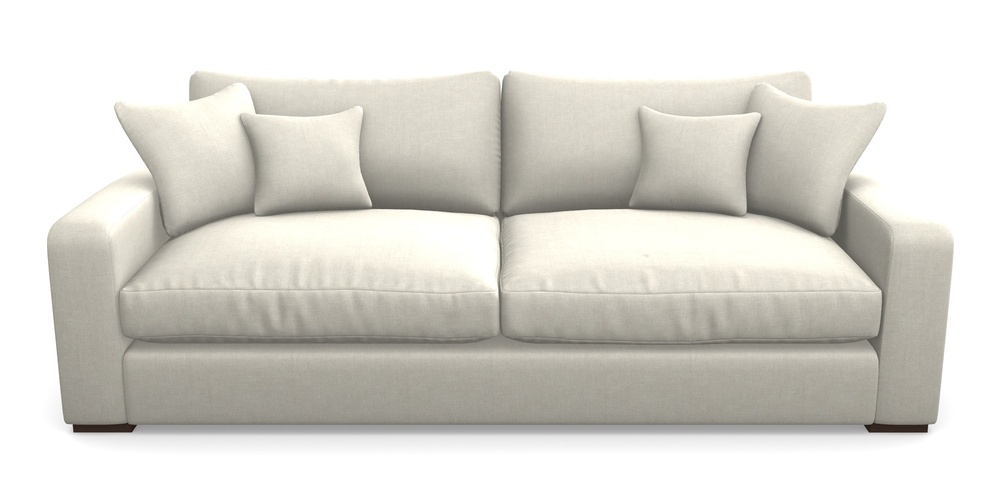 Product photograph of Stockbridge 4 Seater Sofa In Super Soft Velvet - Linen from Sofas and Stuff Limited