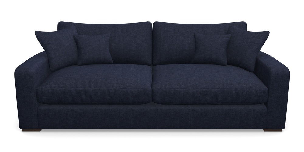Product photograph of Stockbridge 4 Seater Sofa In Super Soft Velvet - Navy from Sofas and Stuff Limited