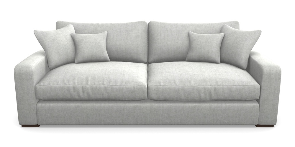 Product photograph of Stockbridge 4 Seater Sofa In Super Soft Velvet - Silver from Sofas and Stuff Limited