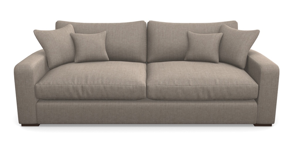 Product photograph of Stockbridge 4 Seater Sofa In Super Soft Velvet - Wicker from Sofas and Stuff Limited