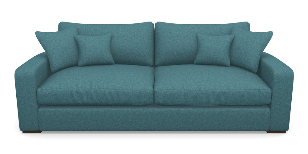 Product photograph of Stockbridge 4 Seater Sofa In Soft Wool - Cerulean from Sofas and Stuff Limited