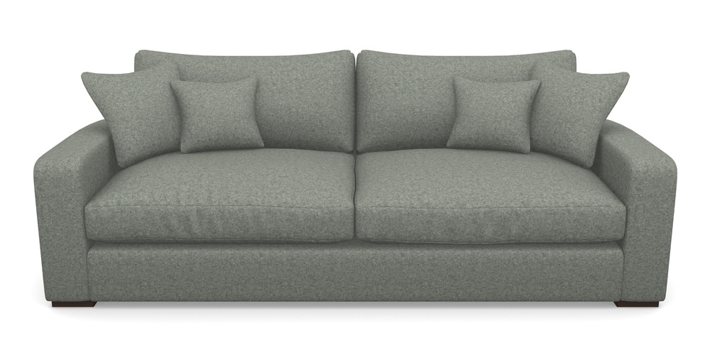 Product photograph of Stockbridge 4 Seater Sofa In Soft Wool - Wolf from Sofas and Stuff Limited