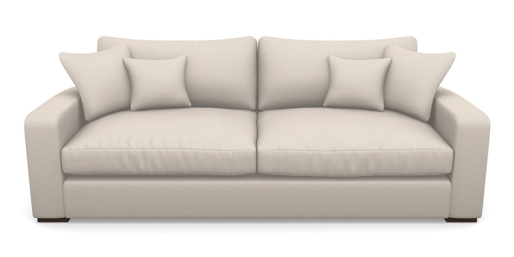 Product photograph of Stockbridge 4 Seater Sofa In Two Tone Plain - Biscuit from Sofas and Stuff Limited