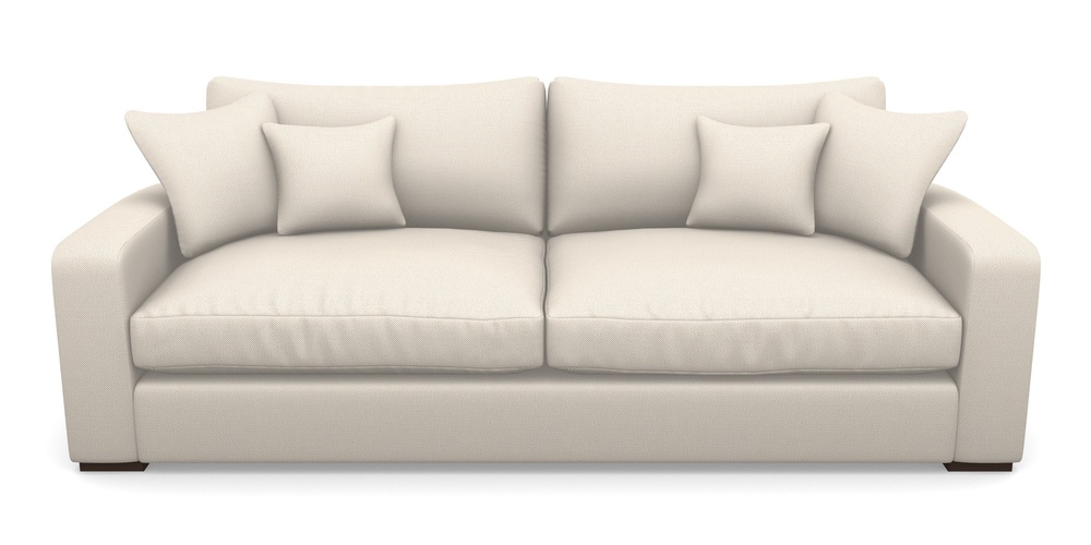 Product photograph of Stockbridge 4 Seater Sofa In Two Tone Plain - Calico from Sofas and Stuff Limited