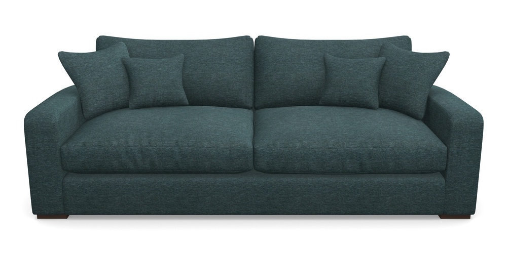 Product photograph of Stockbridge 4 Seater Sofa In Textured Velvet - Atlantic from Sofas and Stuff Limited