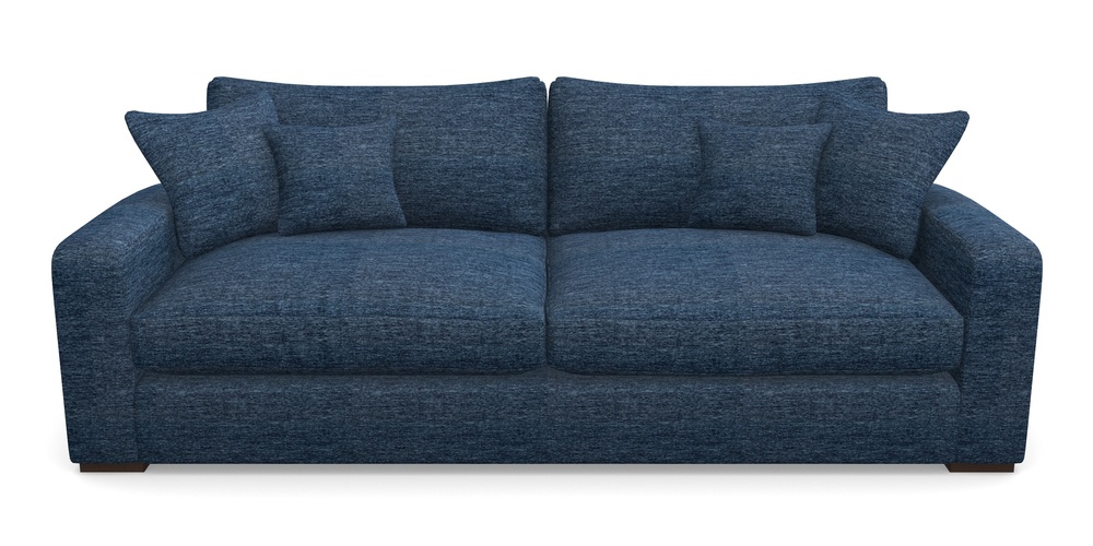 Product photograph of Stockbridge 4 Seater Sofa In Textured Velvet - Denim from Sofas and Stuff Limited