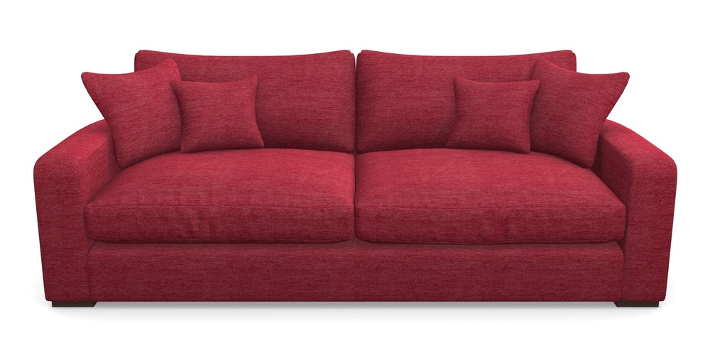 Product photograph of Stockbridge 4 Seater Sofa In Textured Velvet - Firebrick from Sofas and Stuff Limited