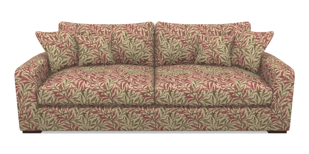 Product photograph of Stockbridge 4 Seater Sofa In V A Drawn From Nature - Willow Bough Large - Red from Sofas and Stuff Limited