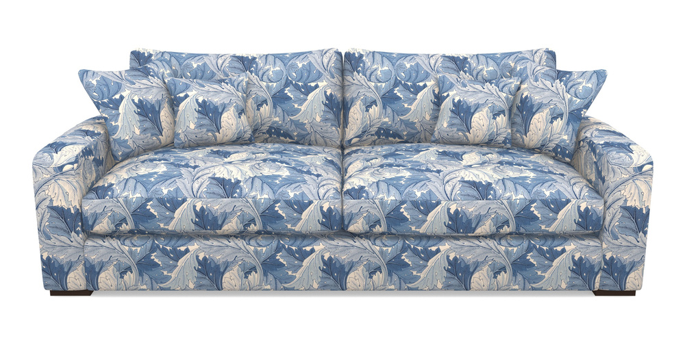 Product photograph of Stockbridge 4 Seater Sofa In William Morris Collection - Acanthus - Woad from Sofas and Stuff Limited