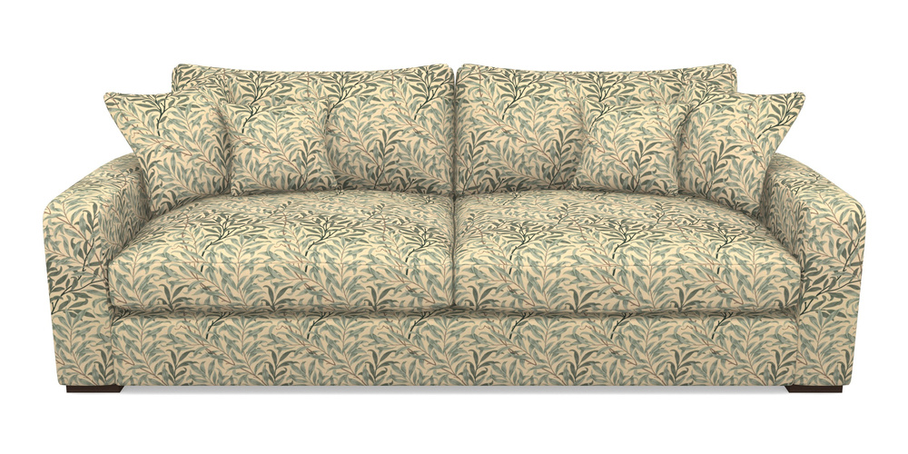 Product photograph of Stockbridge 4 Seater Sofa In William Morris Collection - Willow Boughs - Cream Pale Green from Sofas and Stuff Limited