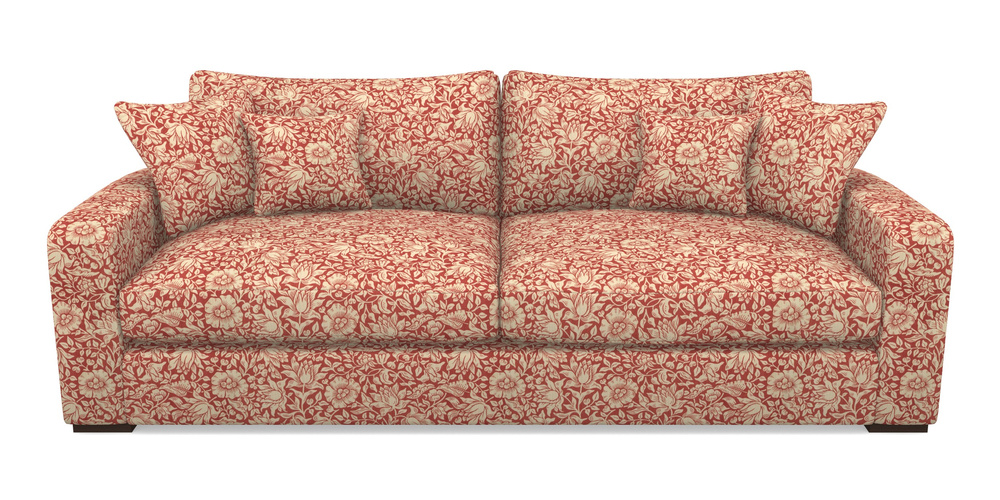 Product photograph of Stockbridge 4 Seater Sofa In William Morris Collection - Mallow - Madder from Sofas and Stuff Limited