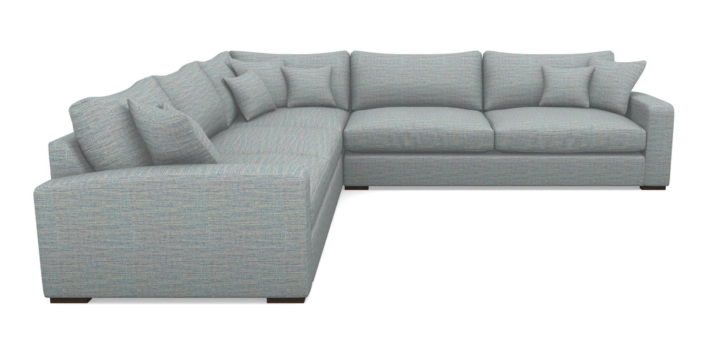 Product photograph of Stockbridge Large Corner Unit Rhf In Basket Weave - Blue from Sofas and Stuff Limited