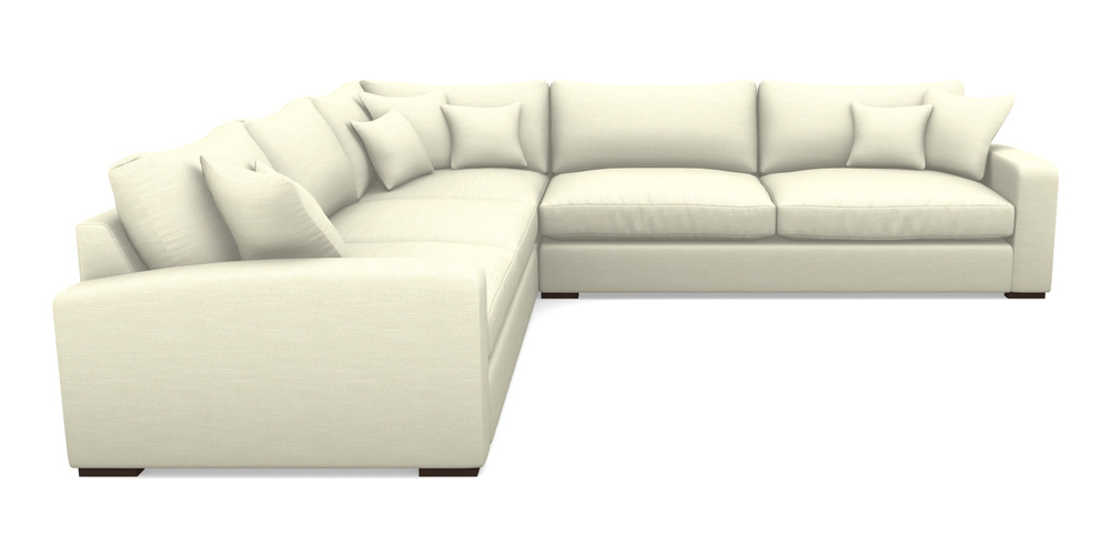 Product photograph of Stockbridge Large Corner Unit Rhf In Basket Weave - Cream from Sofas and Stuff Limited