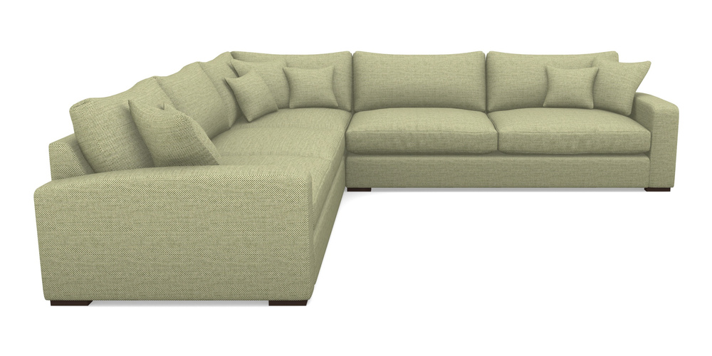 Product photograph of Stockbridge Large Corner Unit Rhf In Basket Weave - Sage from Sofas and Stuff Limited