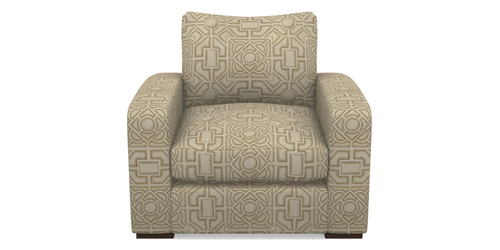 Product photograph of Stockbridge Chair In Rhs Collection - Large Knot Garden Linen - Gold from Sofas and Stuff Limited