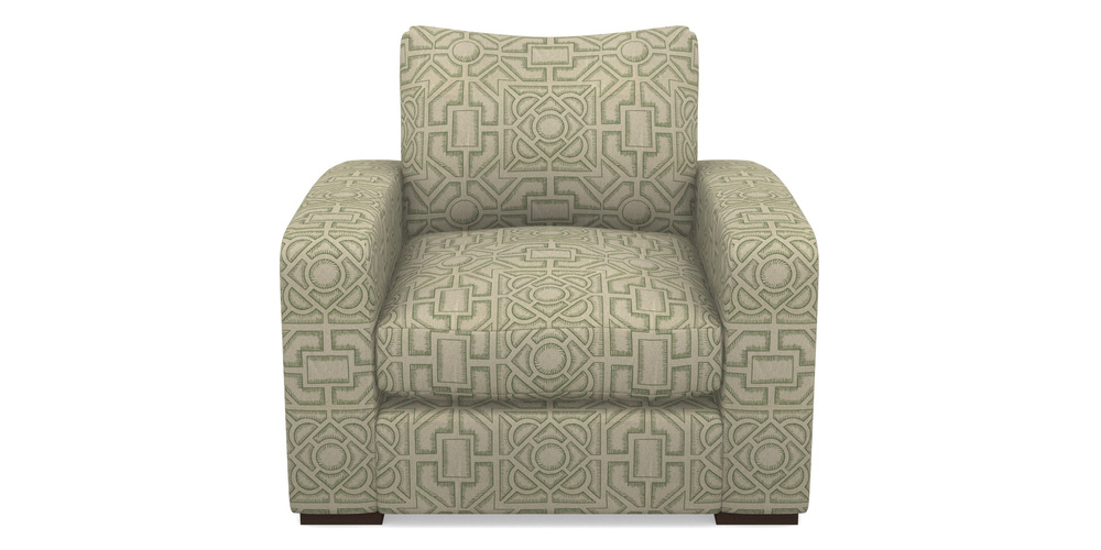 Product photograph of Stockbridge Chair In Rhs Collection - Large Knot Garden Linen - Green from Sofas and Stuff Limited