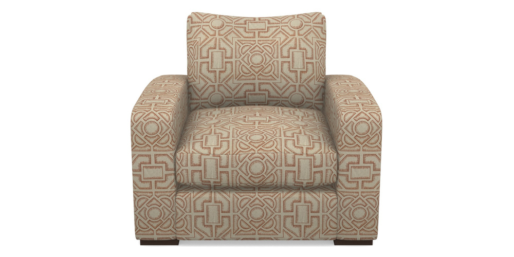 Product photograph of Stockbridge Chair In Rhs Collection - Large Knot Garden Linen - Terracotta from Sofas and Stuff Limited