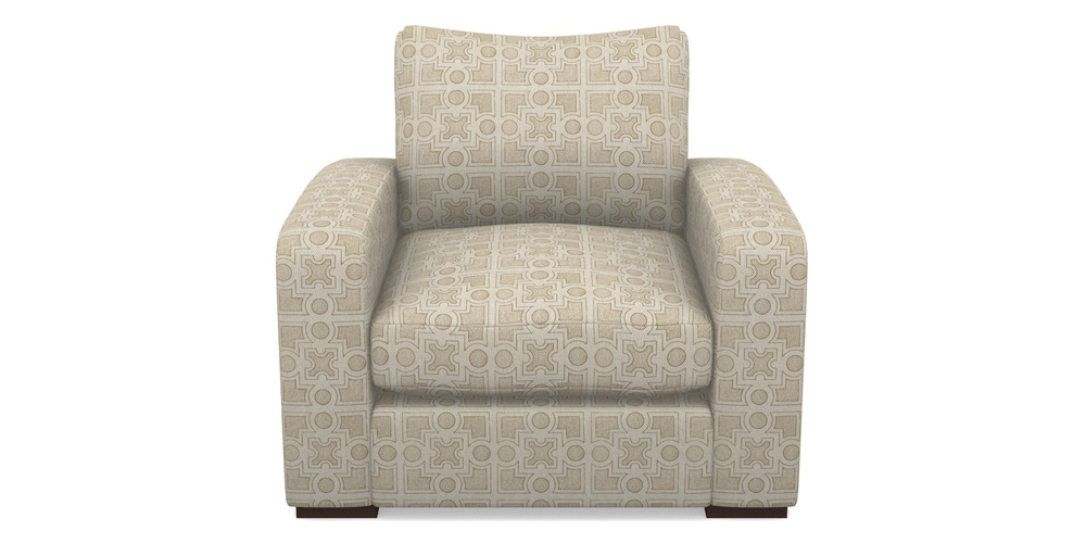 Product photograph of Stockbridge Chair In Rhs Collection - Small Knot Garden Cotton Weave - Gold from Sofas and Stuff Limited