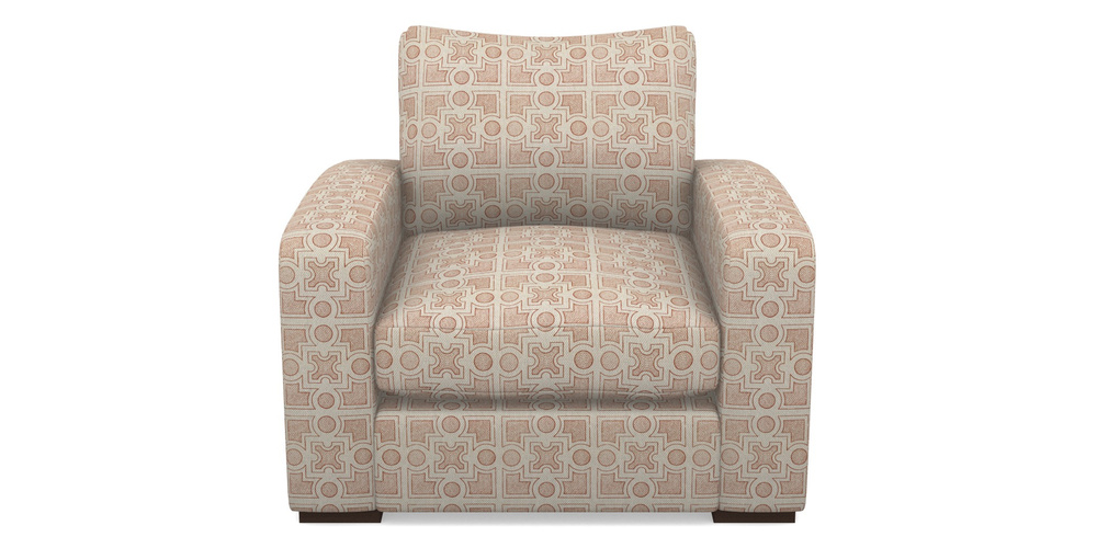 Product photograph of Stockbridge Chair In Rhs Collection - Small Knot Garden Cotton Weave - Terracotta from Sofas and Stuff Limited