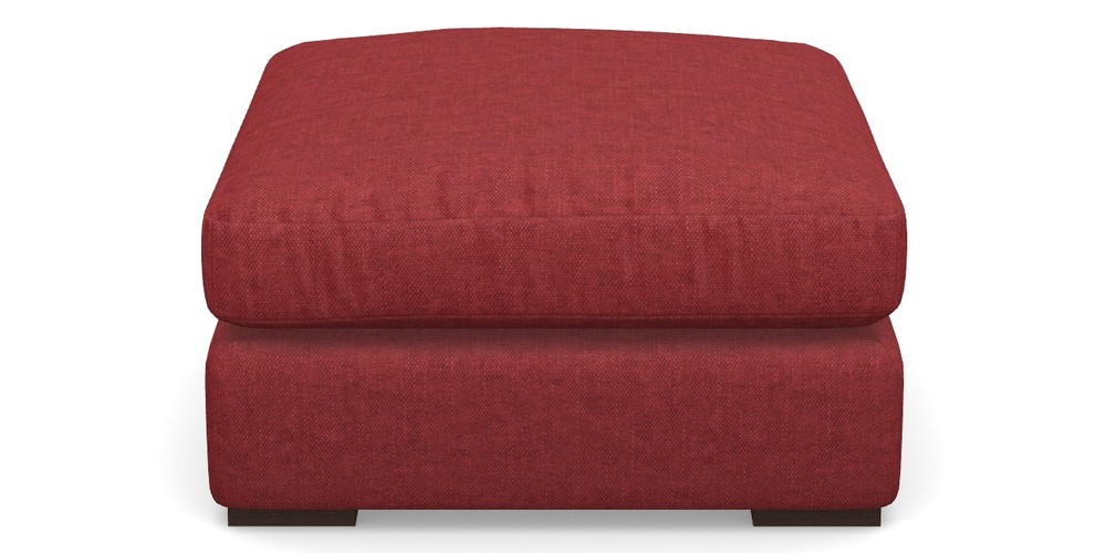 Product photograph of Stockbridge Combi Footstool In Easy Clean Plain - Claret from Sofas and Stuff Limited