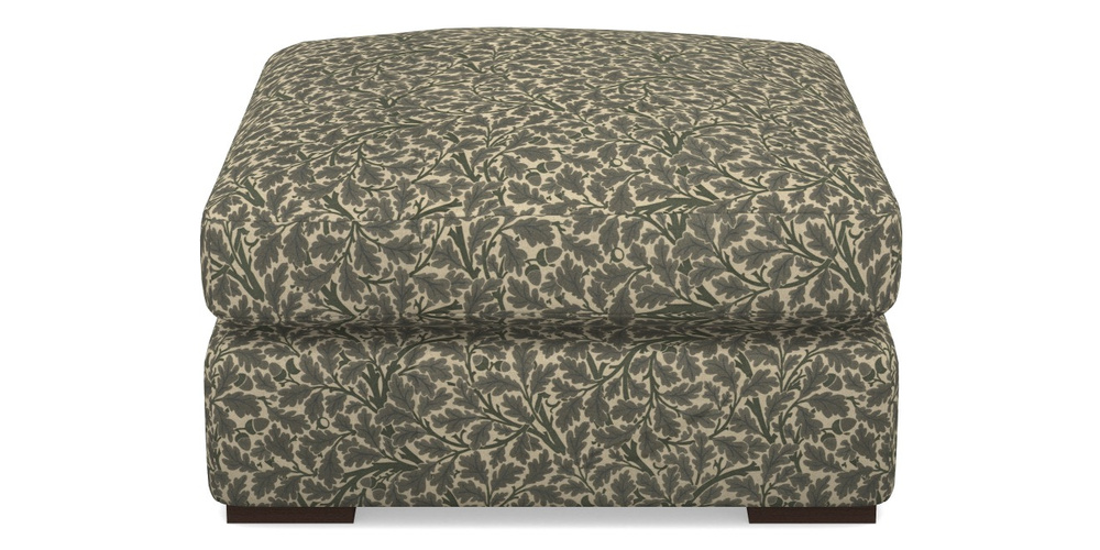 Product photograph of Stockbridge Combi Footstool In V A Drawn From Nature Collection - Oak Tree - Dark Green from Sofas and Stuff Limited
