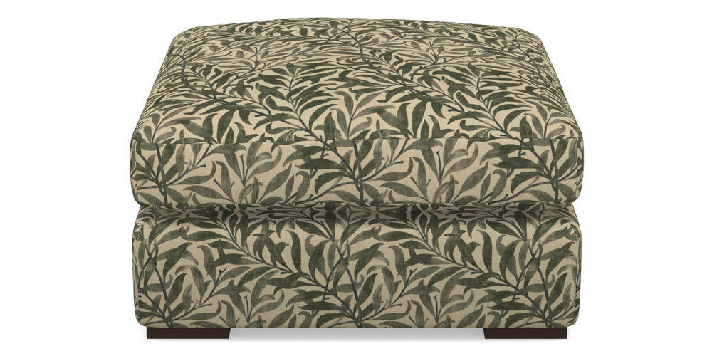 Product photograph of Stockbridge Combi Footstool In V A Drawn From Nature - Willow Bough Large - Dark Green from Sofas and Stuff Limited