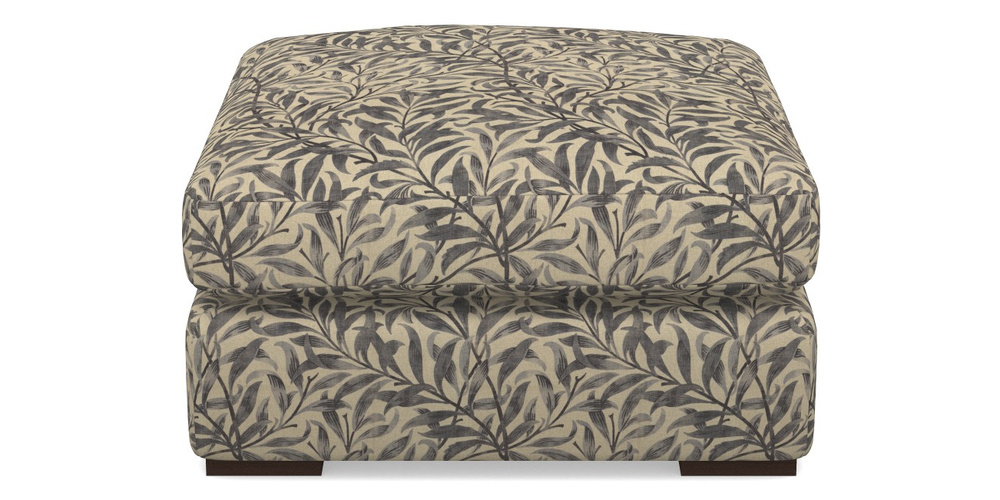 Product photograph of Stockbridge Combi Footstool In V A Drawn From Nature - Willow Bough Large - Navy from Sofas and Stuff Limited