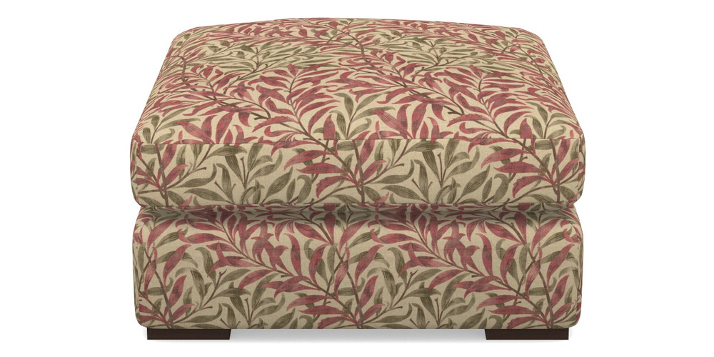 Product photograph of Stockbridge Combi Footstool In V A Drawn From Nature - Willow Bough Large - Red from Sofas and Stuff Limited
