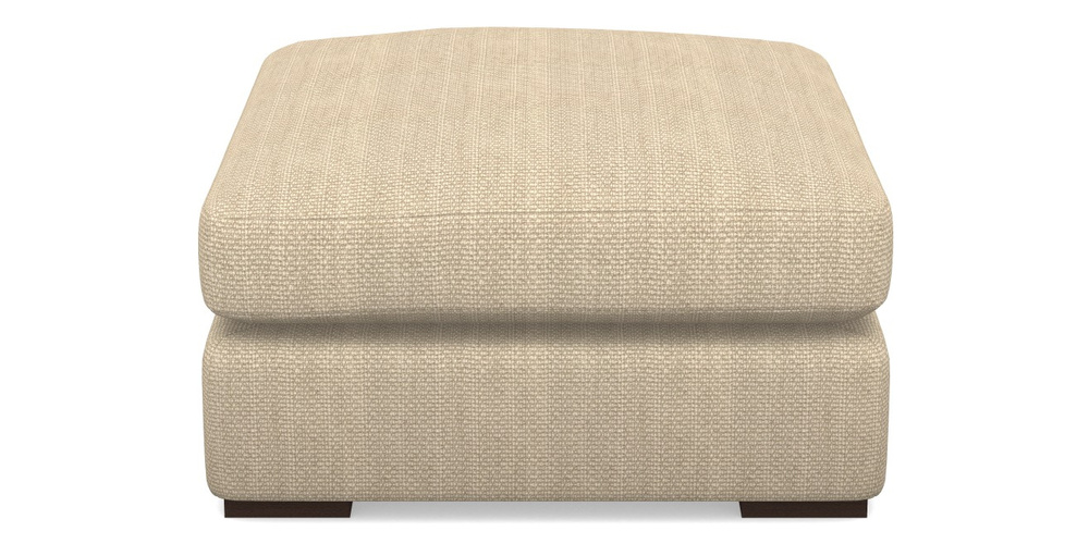 Product photograph of Stockbridge Combi Footstool In Cloth 22 Weaves - White Sands Linen - Chalk from Sofas and Stuff Limited