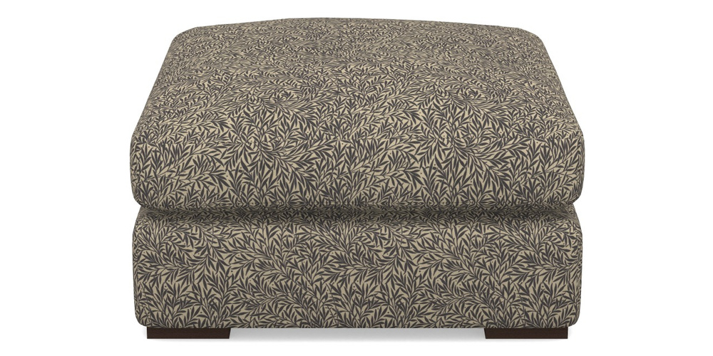 Product photograph of Stockbridge Combi Footstool In V A Drawn From Nature Collection - Willow - Navy from Sofas and Stuff Limited