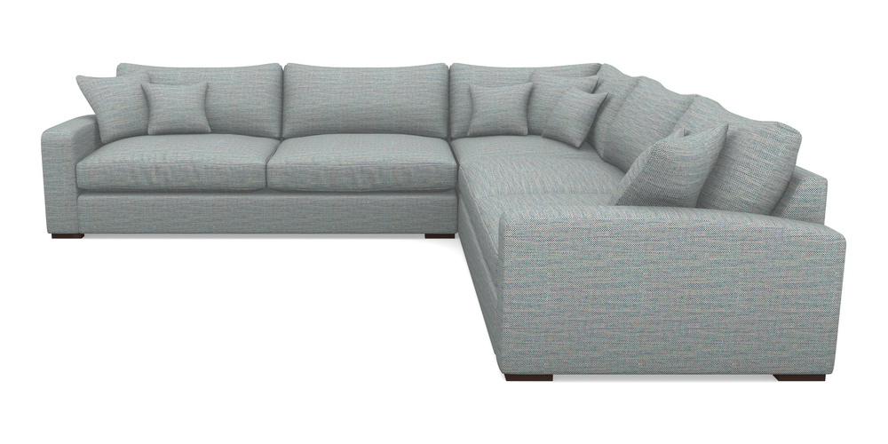 Product photograph of Stockbridge Large Corner Unit Lhf In Basket Weave - Blue from Sofas and Stuff Limited