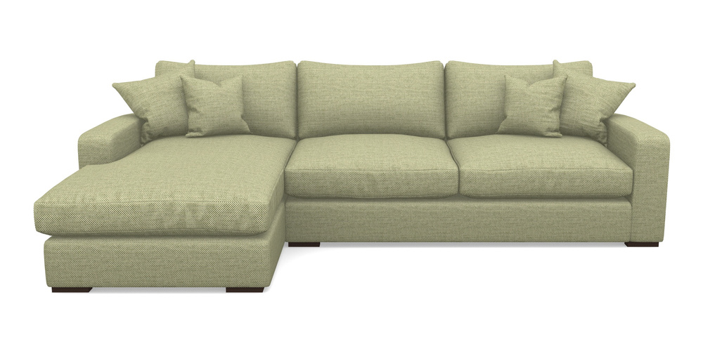 Product photograph of Stockbridge Chaise Lhf In Basket Weave - Sage from Sofas and Stuff Limited